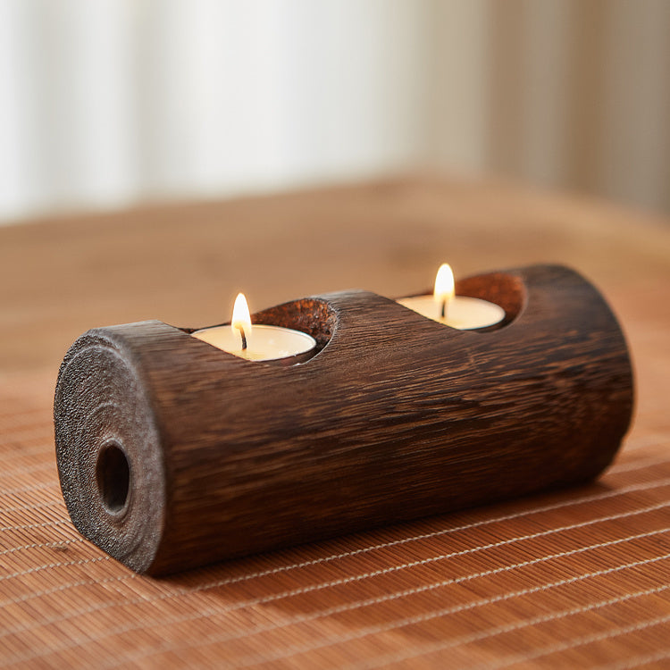 Zenji Wooden Glow - Kaarsenhouder