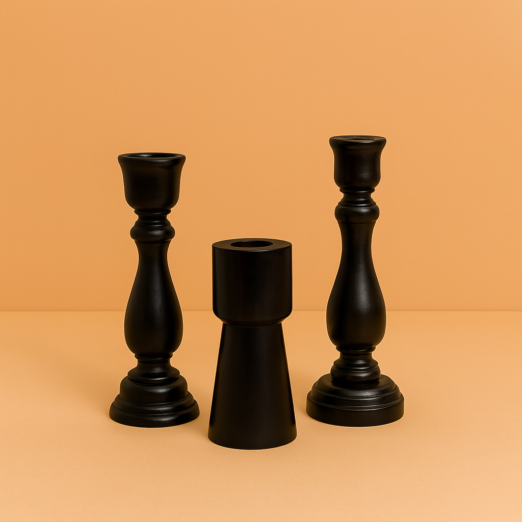 Zenji Wooden Elegance - Kaarsenhouder