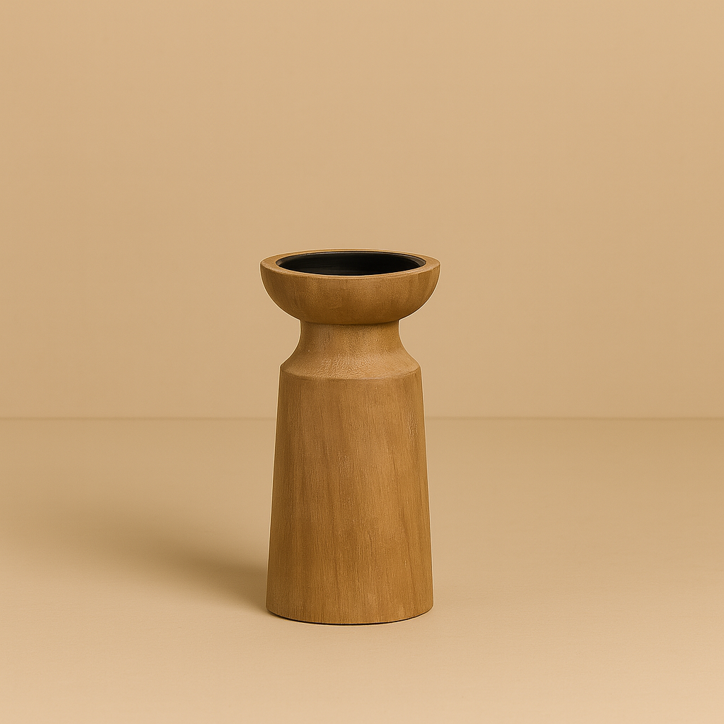 Zenji Wooden Elegance - Kaarsenhouder