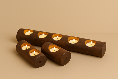 Zenji Wooden Glow - Kaarsenhouder