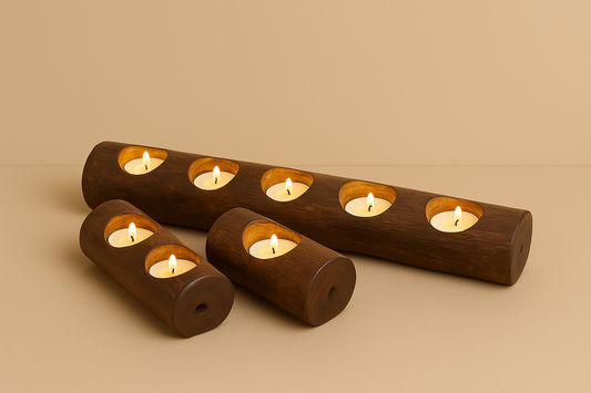Zenji Wooden Glow - Kaarsenhouder